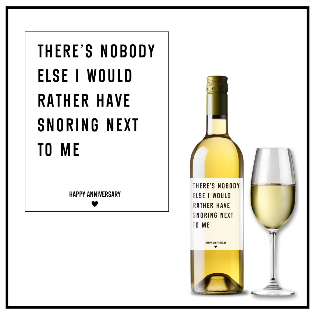 Nobody Else Snoring Wine Label