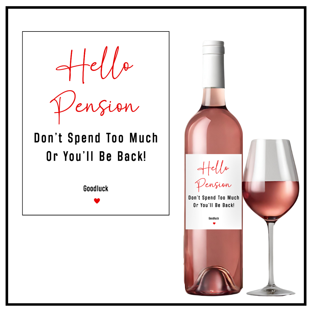 Hello Pension Wine Label