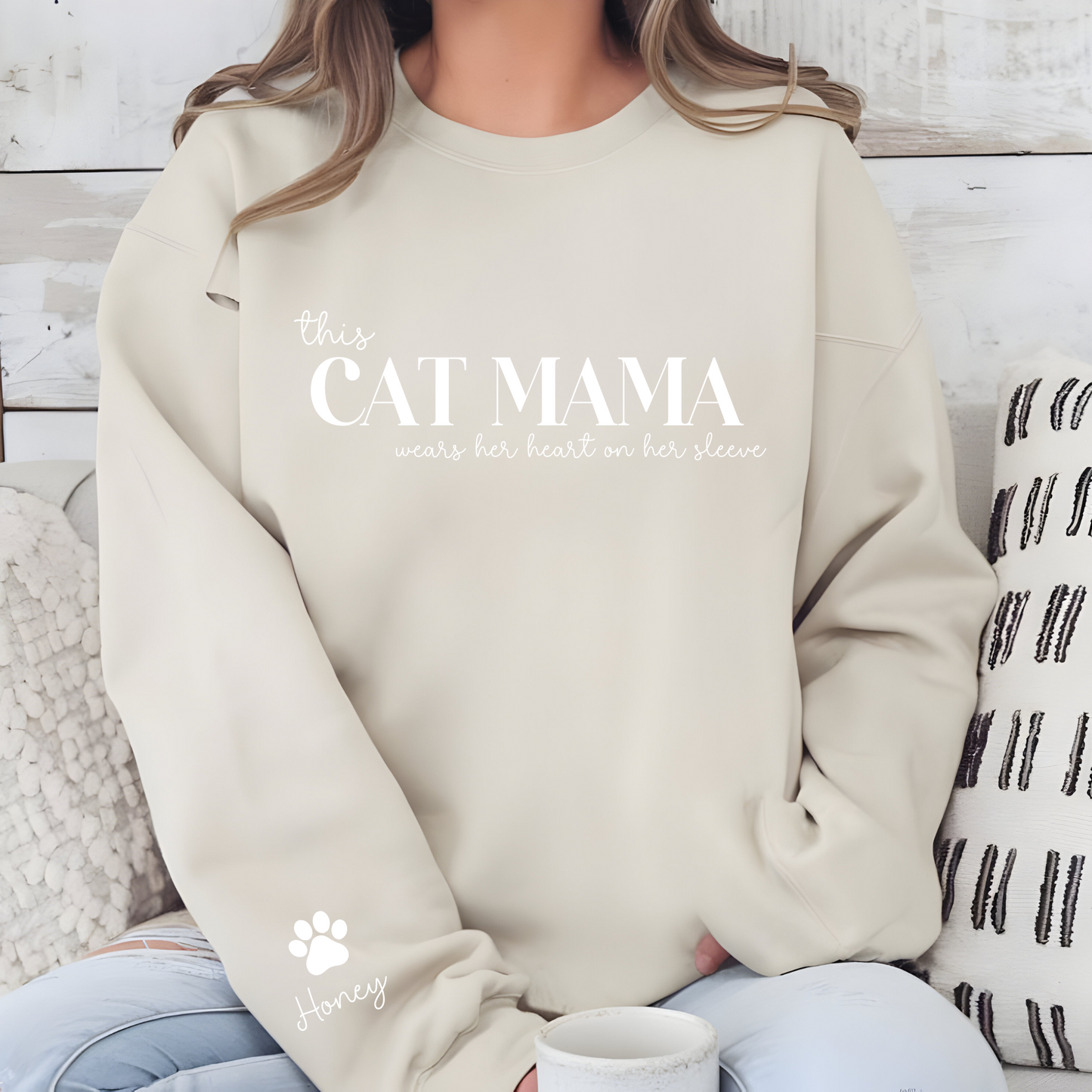 DTF - Cat Mama Sweatshirt Decal