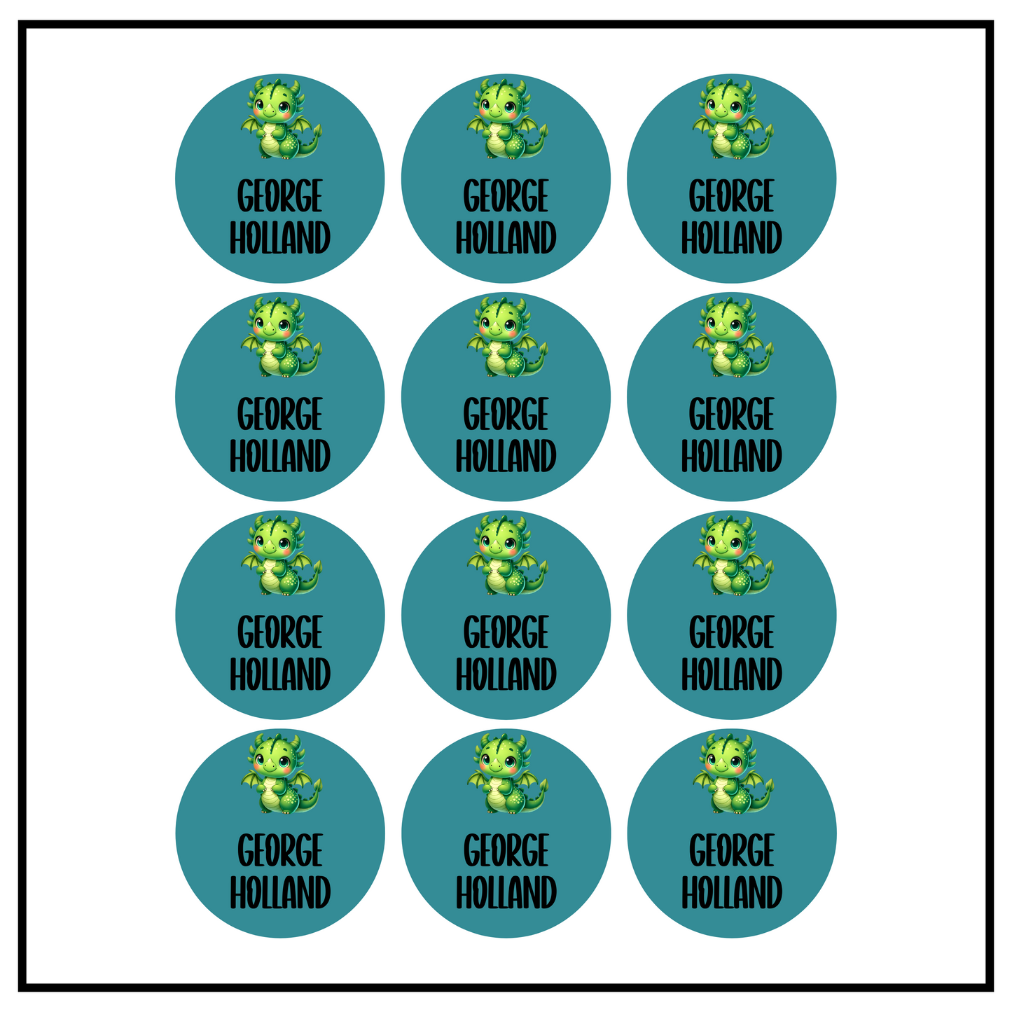 Dragon Circle Name Labels