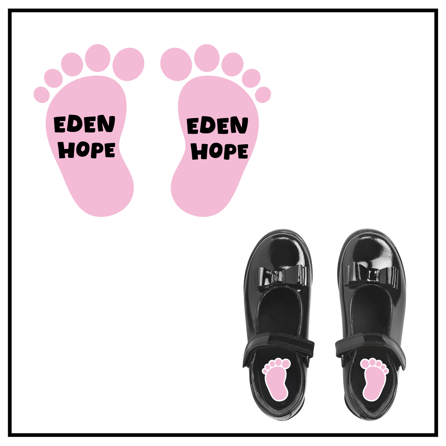 Pink Shoe Feet Decal