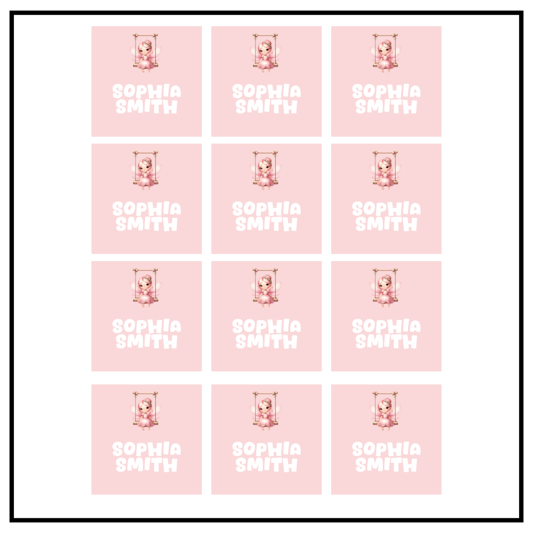 Fairy Square Label Sheet