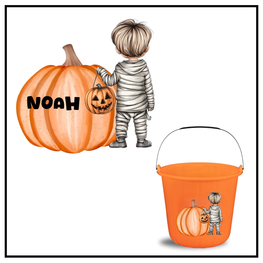 Hallowen Bucket Mummy Decal