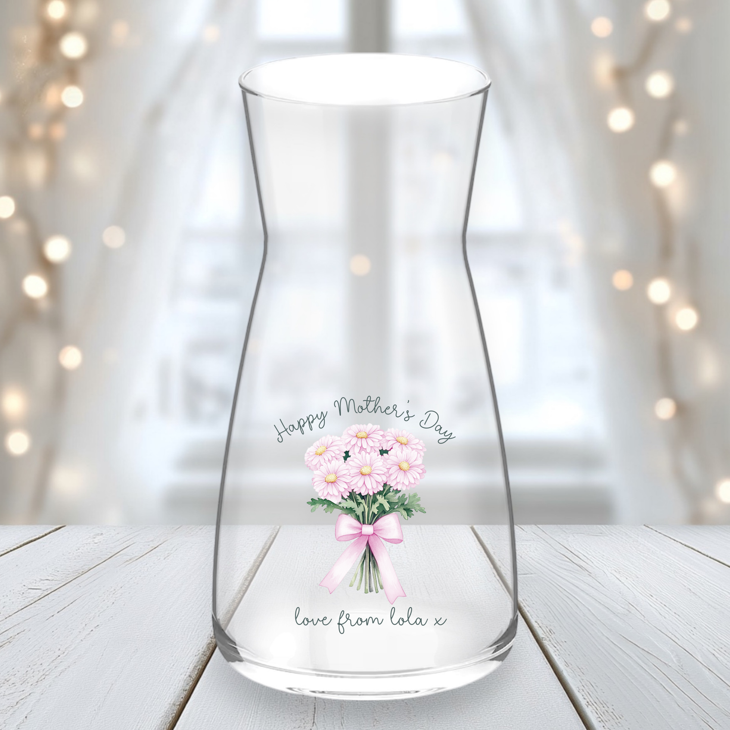 UVDTF Pink Flowers - Vase Decal