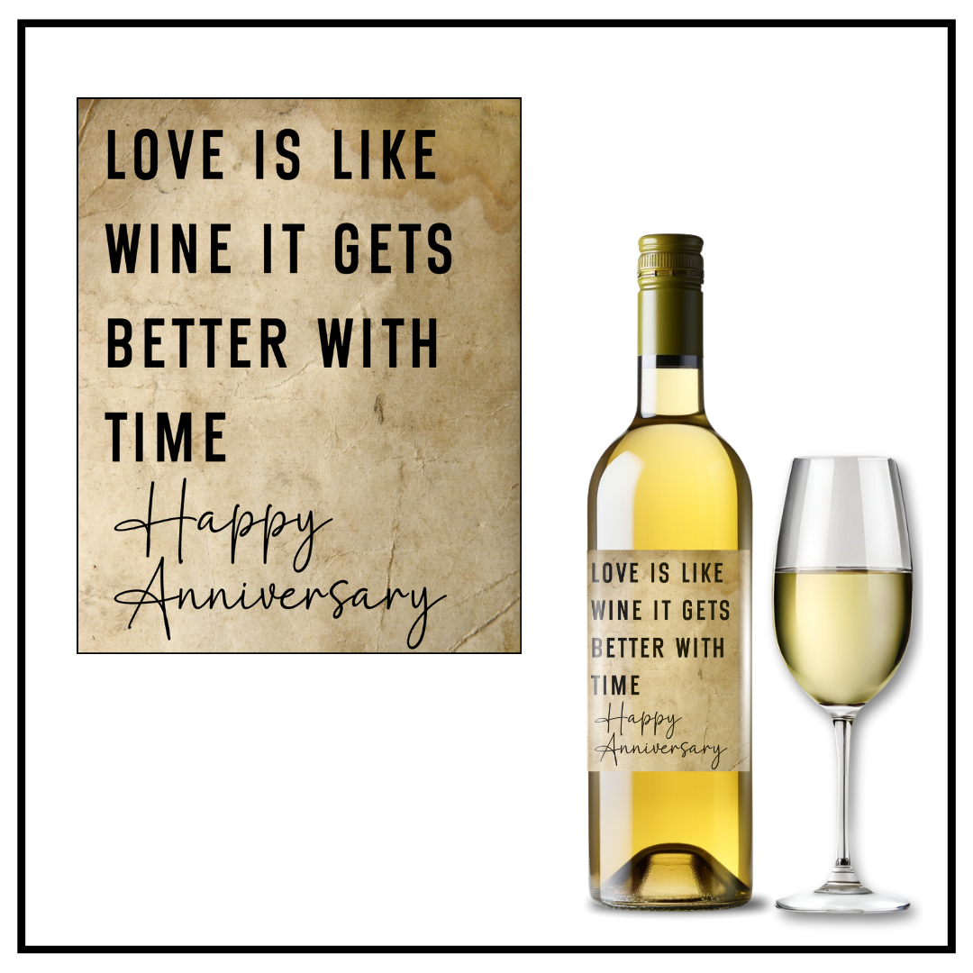 Love is Like Wine Label