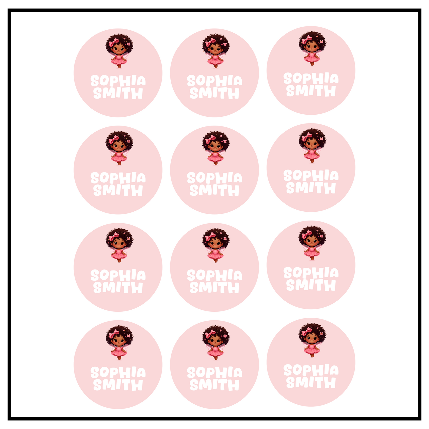 Ballet Circle Name Labels