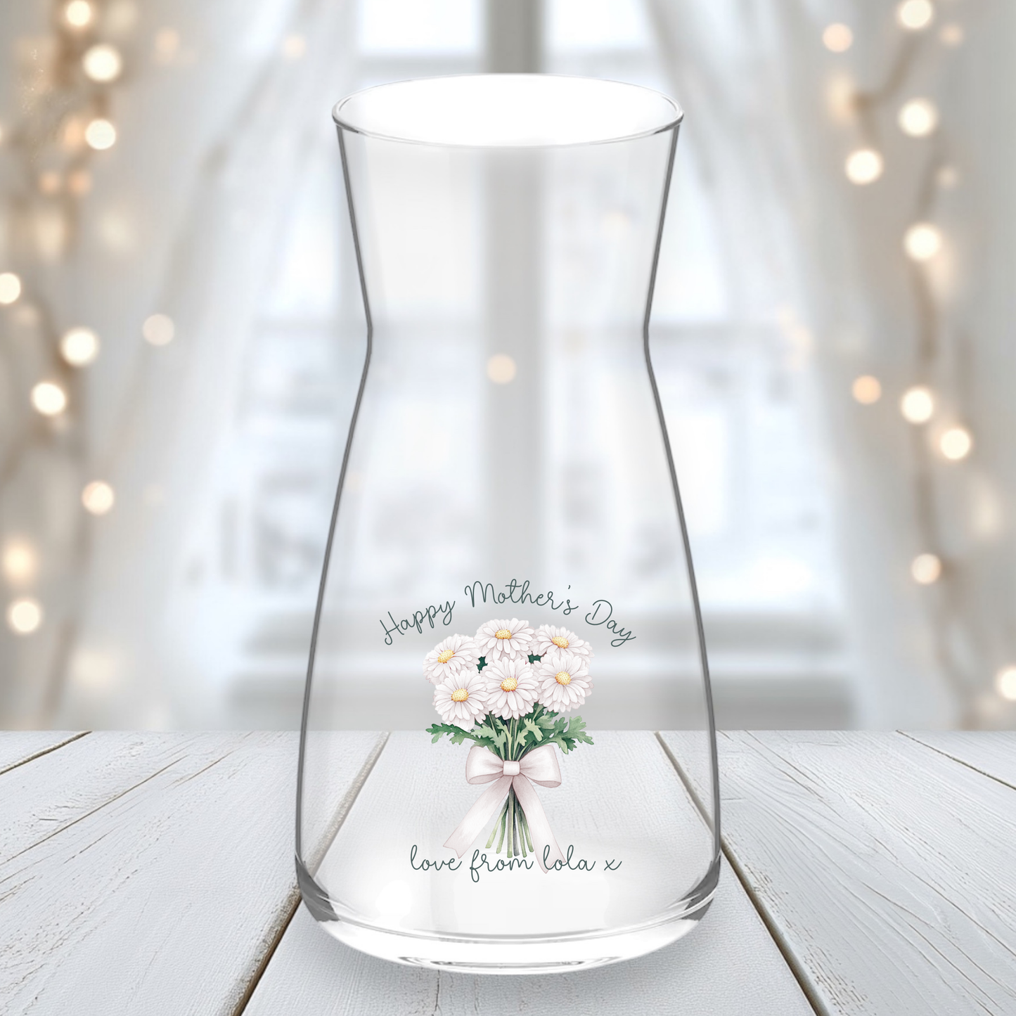 UVDTF White Flowers - Vase Decal