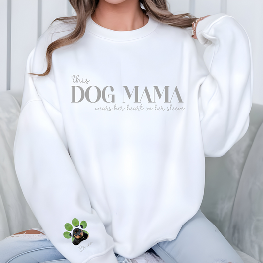 DTF - Photo Pawprint Dog Mama Sweatshirt Decal
