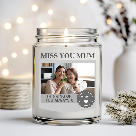 Miss You Mum Candle Label