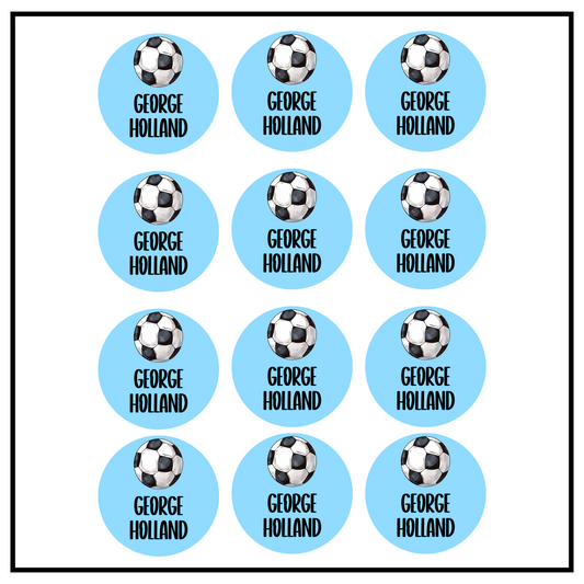 Football Circle Name Labels