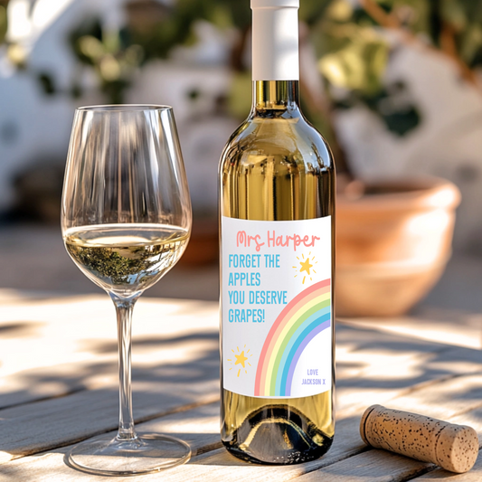 Teacher Forget The Apples Wine Label