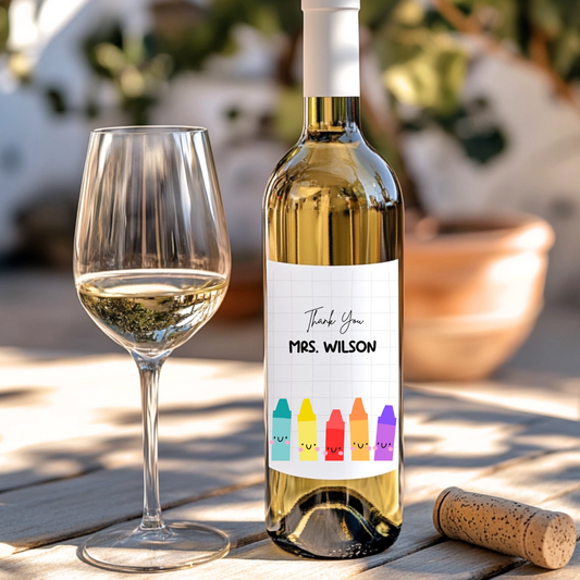 Happy Crayons Wine Label