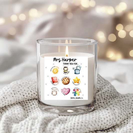 Thank You Pictures Candle Label