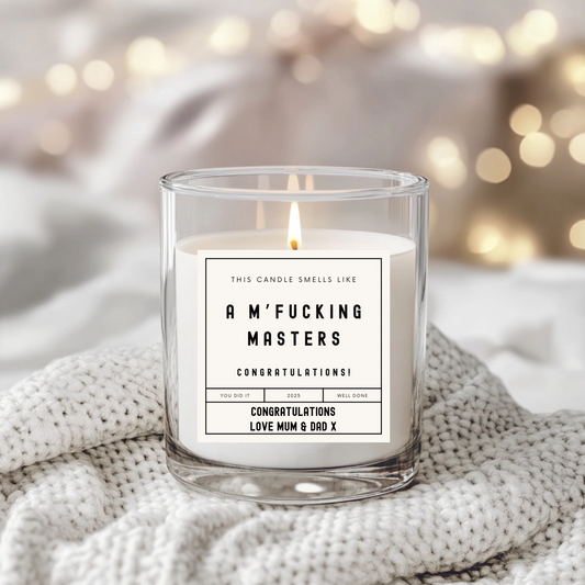 A M'Fucking Masters Candle Label