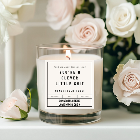 You're A Clever Little Shit Candle Label