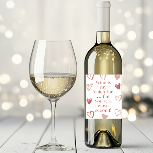 Wine Is My Valentine Wine Label