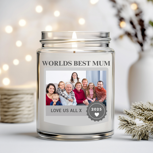 World Best Mum Candle Label