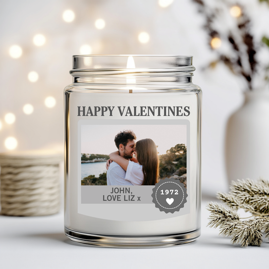 Happy Valentines Candle Label