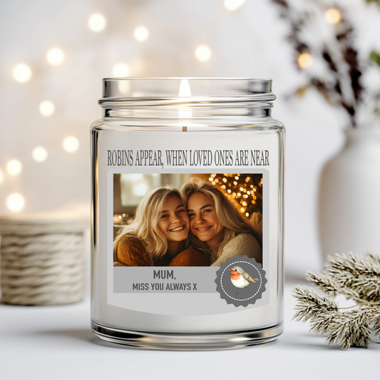 Robins Appear Candle Label