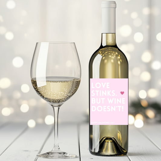 Love Stinks Wine Label