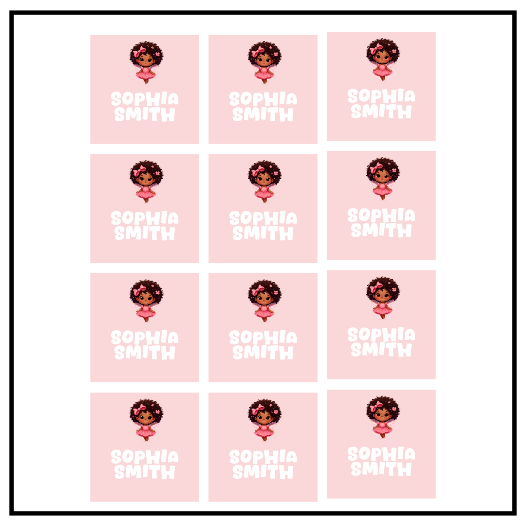 Ballet Square Label Sheet