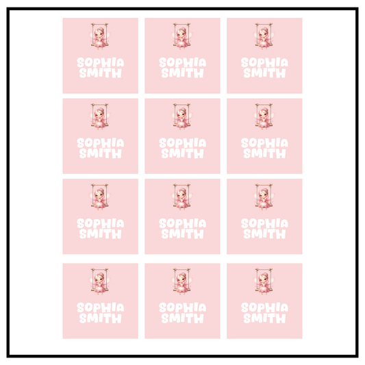 Fairy Square Label Sheet