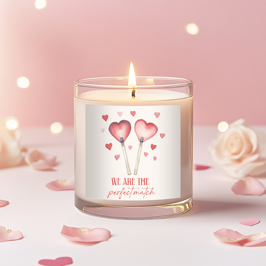 We Are The Perfect Match Candle Label