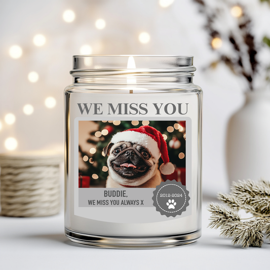 We Miss You Candle Label