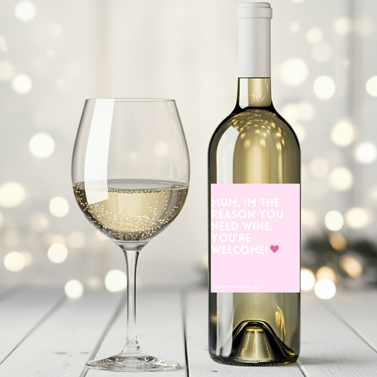 Mother's Day Need More Wine Label