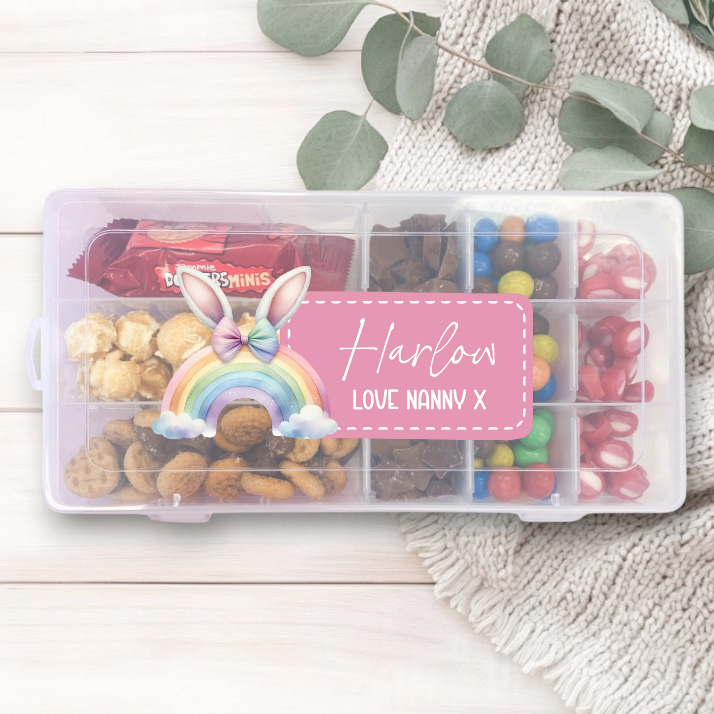 UVDTF - Easter Snack Box Decal Rainbow Bunny