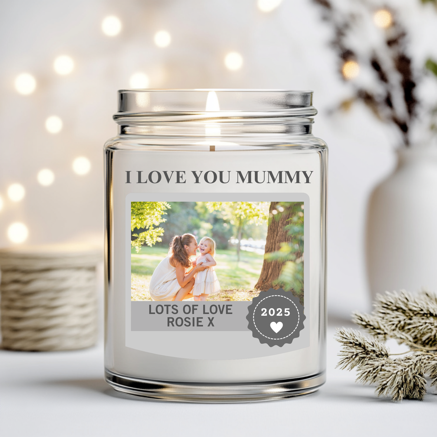 I Love you Mummy Candle Label