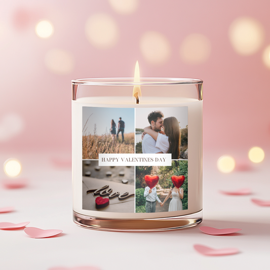 Valentines 4 Square Candle Label