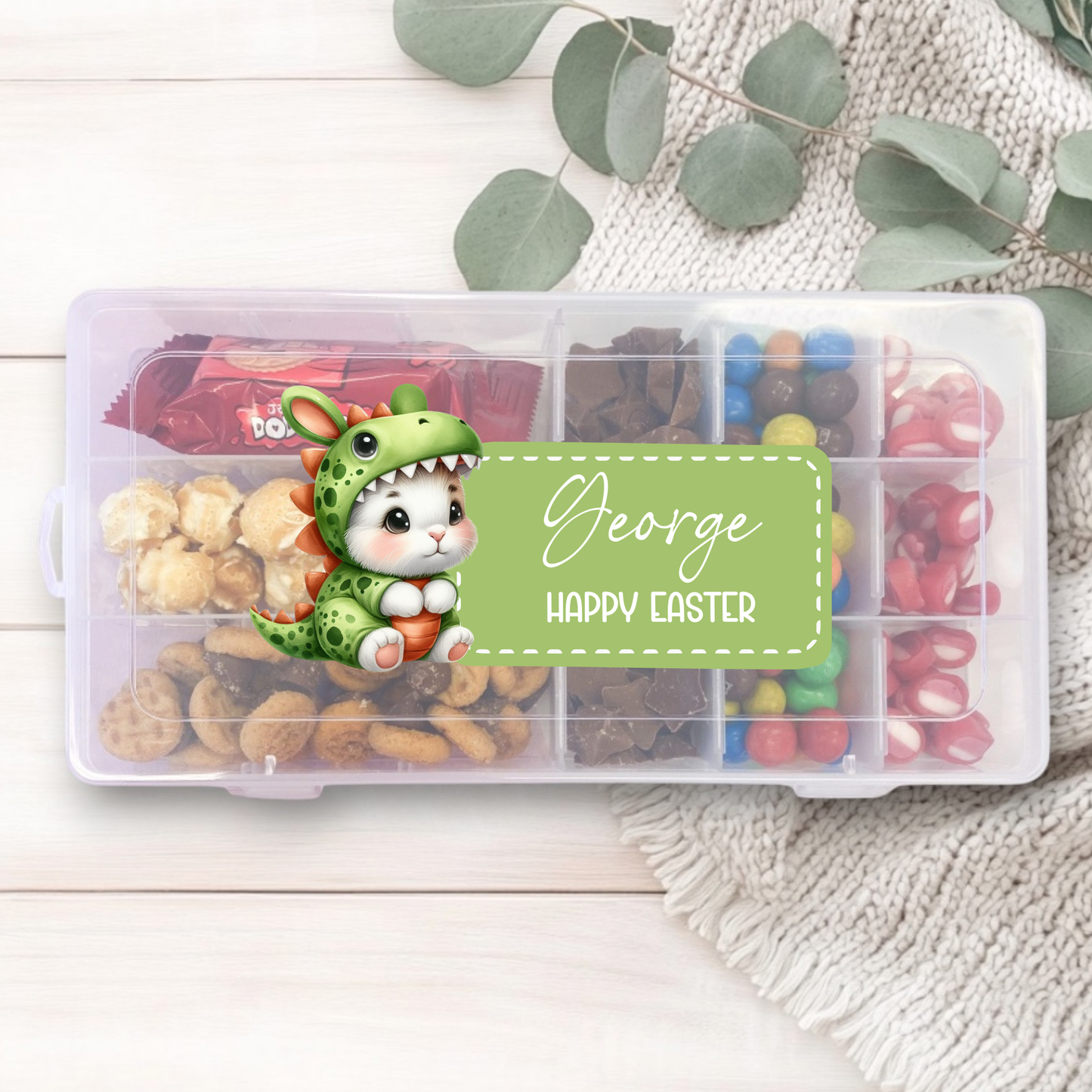 UVDTF - Easter Snack Box Decal Dino Bunny