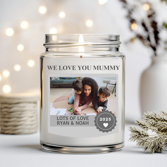 We Love you Mummy Candle Label