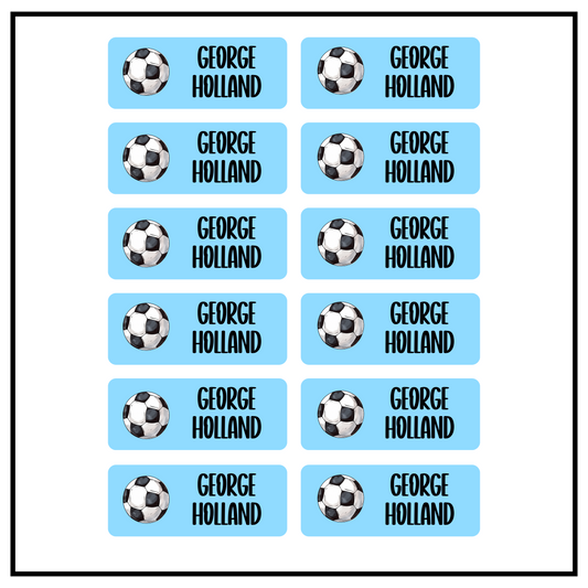 Football Iron on Name Labels