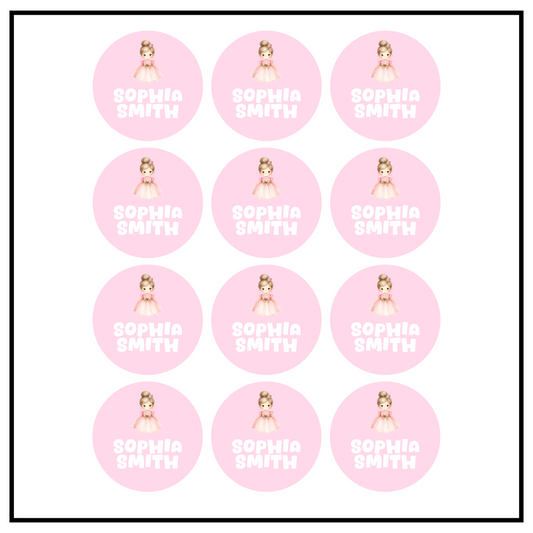 Princess Circle Name Labels