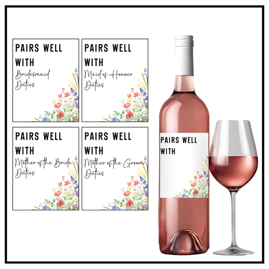 Wild Flowers Pairs With Wine Label